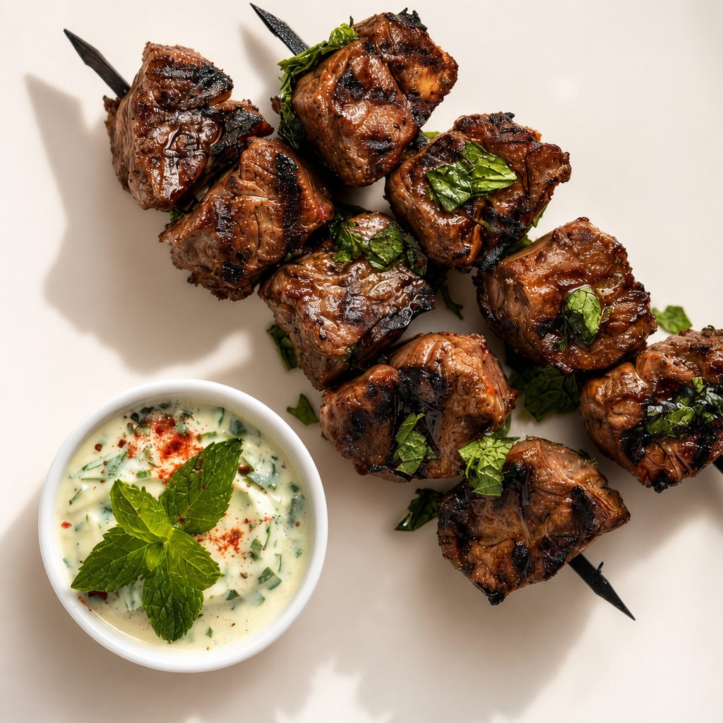 Lamb Shish Kabab Platter - Medium.
