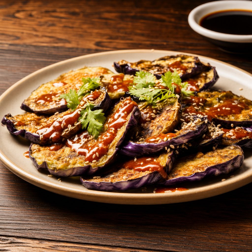 Fried eggplant platter (medium).