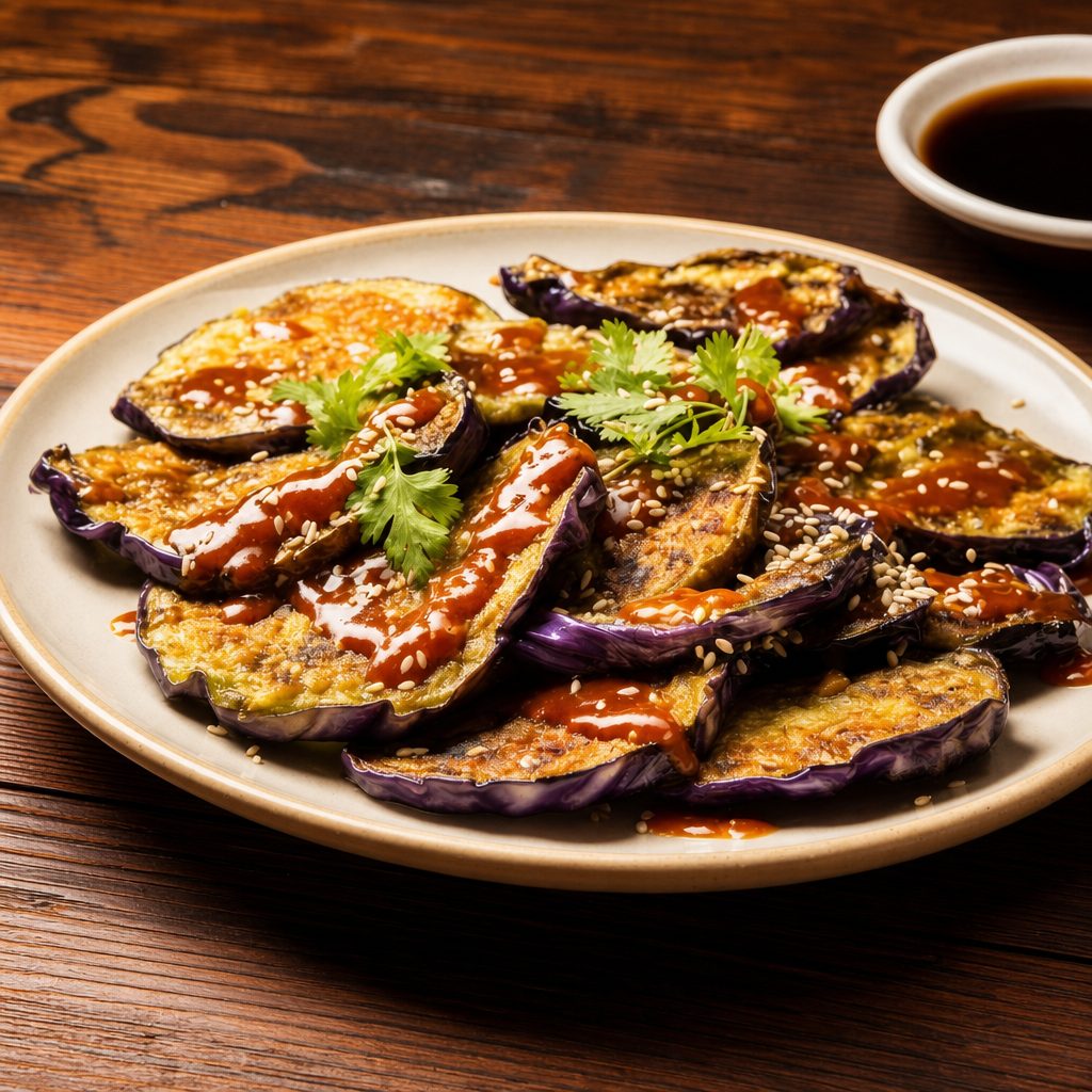Fried eggplant platter (Large).
