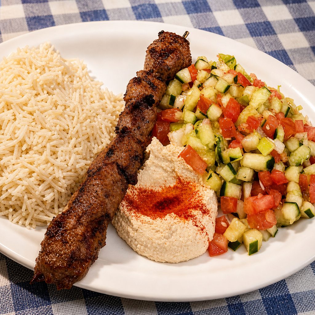 Lamb Kabab Plate.